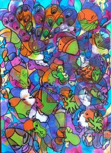 maske. serija 2. slika 5, 25x35. acril